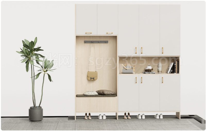 26002.SketchUp 鞋柜组合套  3D 模型-拾光资源网丨专注素材资源|软件|软件插件|软件问题|软件教程|Adobe软件|免费下载