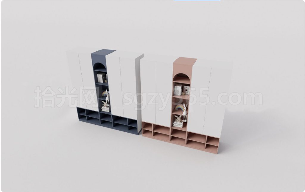 图片[2]-27001.SketchUp 儿童衣柜模型 3D 模型
