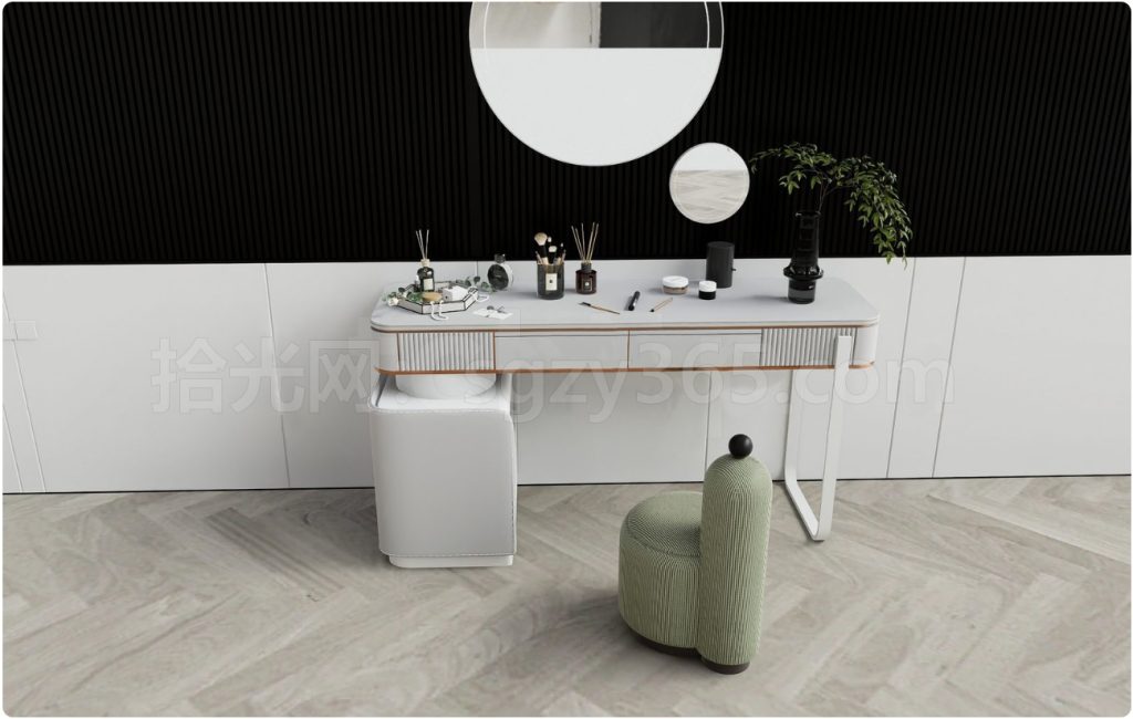 图片[2]-27315.SketchUp化妆台 梳妆台 化妆桌 3D 模型