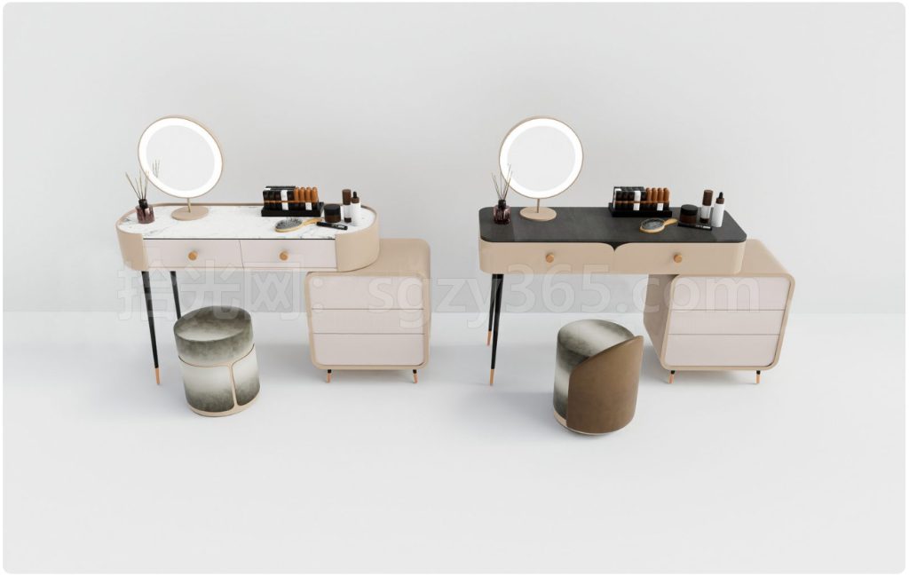 图片[2]-27316.SketchUp化妆台 梳妆台 化妆桌 3D 模型