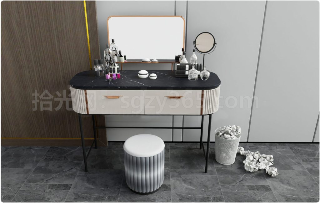 图片[2]-27317.SketchUp化妆台 梳妆台 化妆桌 3D 模型