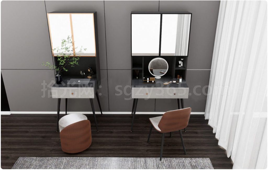 图片[2]-27319.SketchUp化妆台 梳妆台 化妆桌 3D 模型