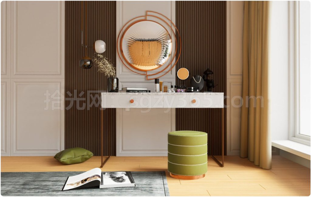 图片[1]-27320.SketchUp化妆台 梳妆台 化妆桌 3D 模型