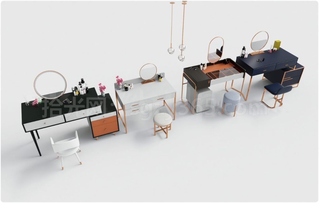 图片[2]-27321.SketchUp化妆台 梳妆台 化妆桌 3D 模型