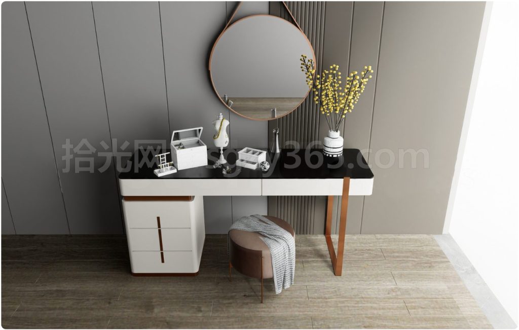 图片[2]-27322.SketchUp化妆台 梳妆台 化妆桌 3D 模型