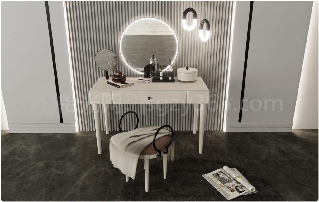 图片[2]-27324.SketchUp化妆台 梳妆台 化妆桌 3D 模型