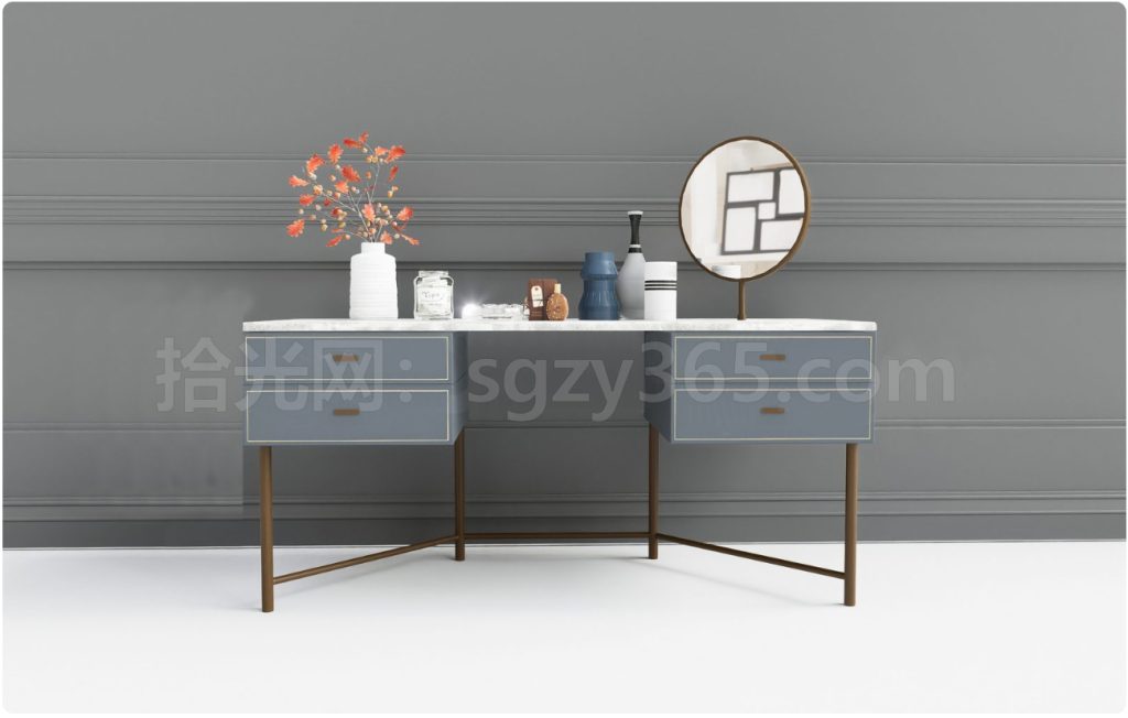 图片[1]-27325.SketchUp化妆台 梳妆台 化妆桌 3D 模型