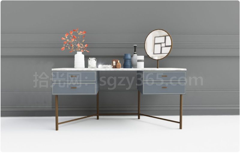 27325.SketchUp化妆台 梳妆台 化妆桌 3D 模型-拾光资源网丨专注素材资源|软件|软件插件|软件问题|软件教程|Adobe软件|免费下载