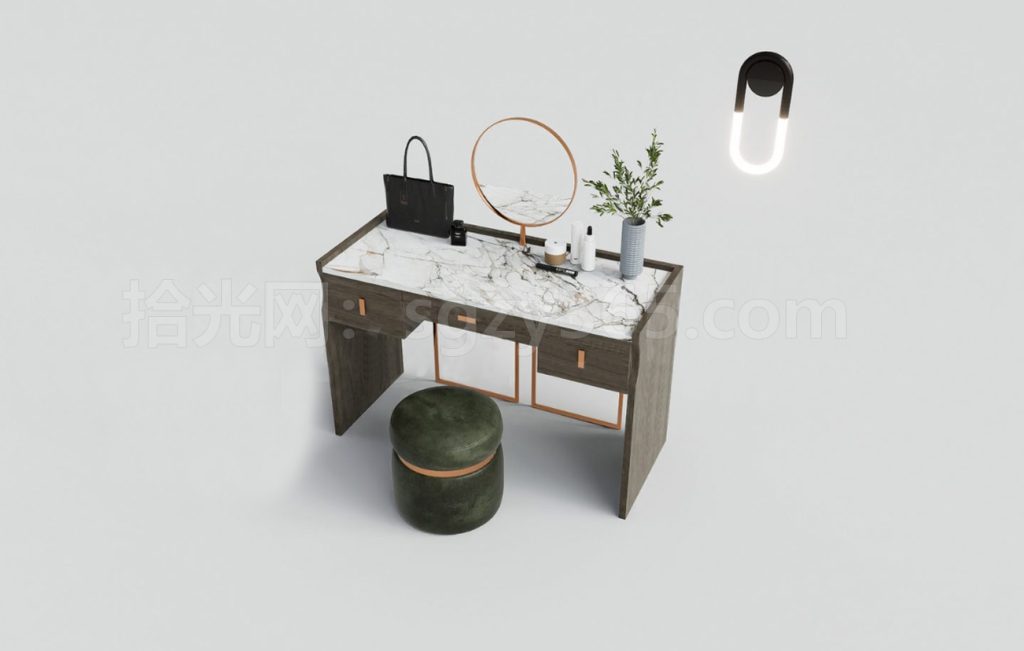 图片[2]-27329.SketchUp化妆台 梳妆台 化妆桌 3D 模型