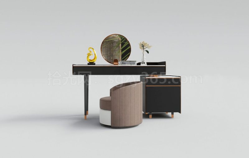 27332.SketchUp化妆台 梳妆台 化妆桌 3D 模型-拾光资源网丨专注素材资源|软件|软件插件|软件问题|软件教程|Adobe软件|免费下载