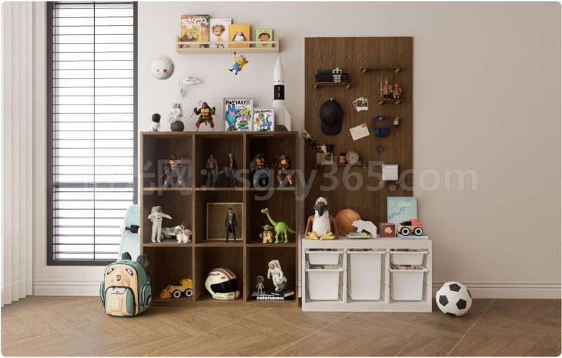 19331.SketchUp 儿童家具套装 多功能书架 置物架 3D 模型-拾光资源网丨专注素材资源|软件|软件插件|软件问题|软件教程|Adobe软件|免费下载