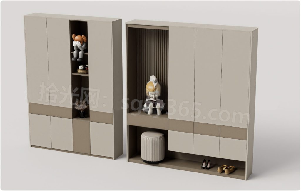 图片[2]-26333.SketchUp 鞋柜组合套 3D 模型