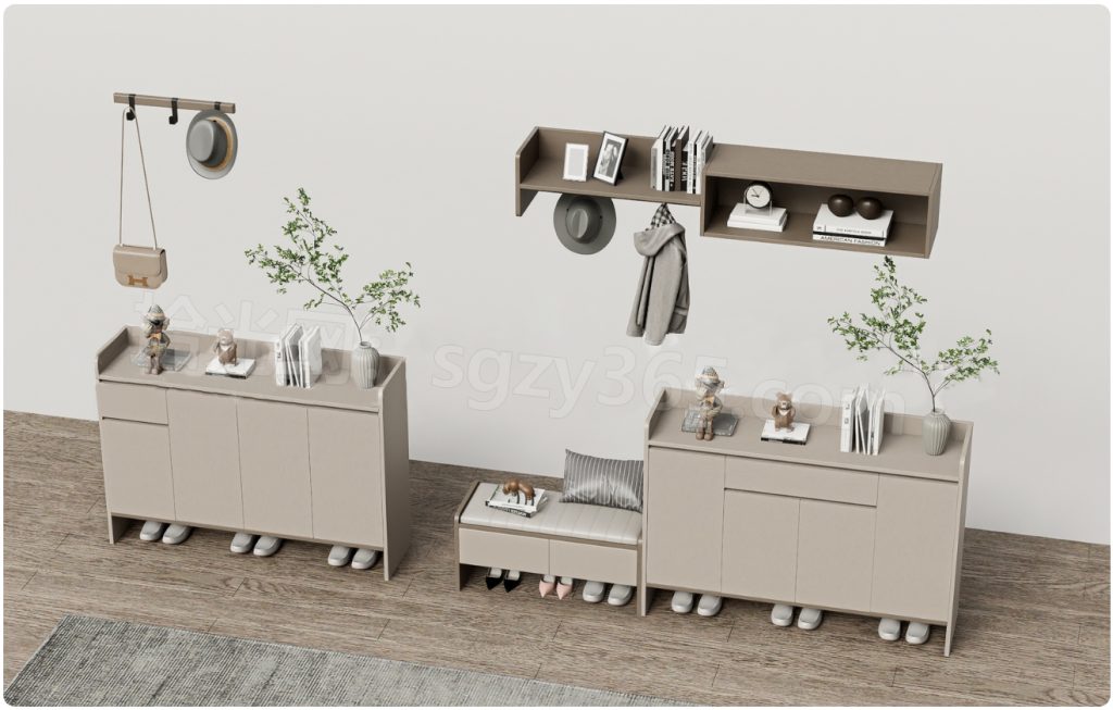 图片[2]-26334.SketchUp 鞋柜组合套 3D 模型