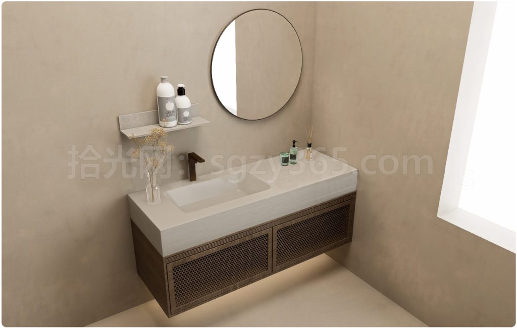 图片[2]-17334.SketchUp洗手盆 台盆 洗脸盆 浴室柜柜组合 3D 模型