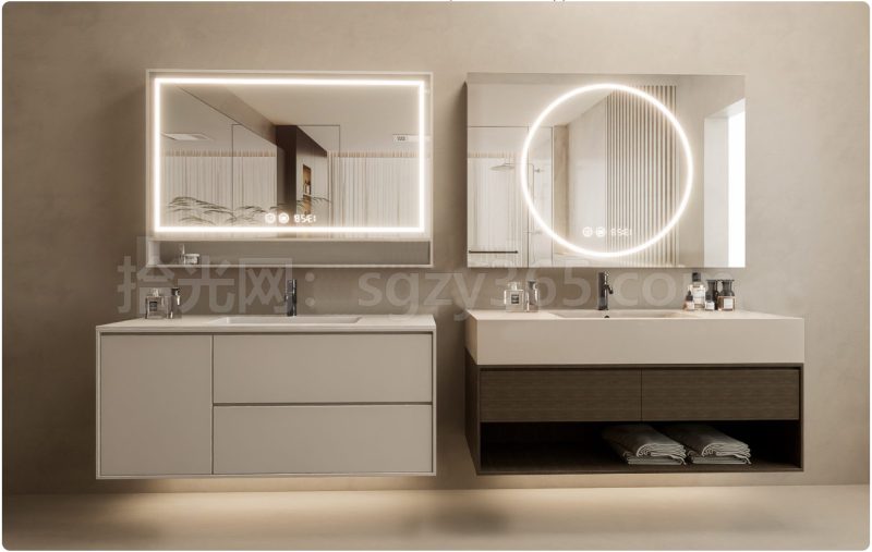 17329.SketchUp洗手盆 台盆 洗脸盆 浴室柜柜组合 3D 模型-拾光资源网丨专注素材资源|软件|软件插件|软件问题|软件教程|Adobe软件|免费下载