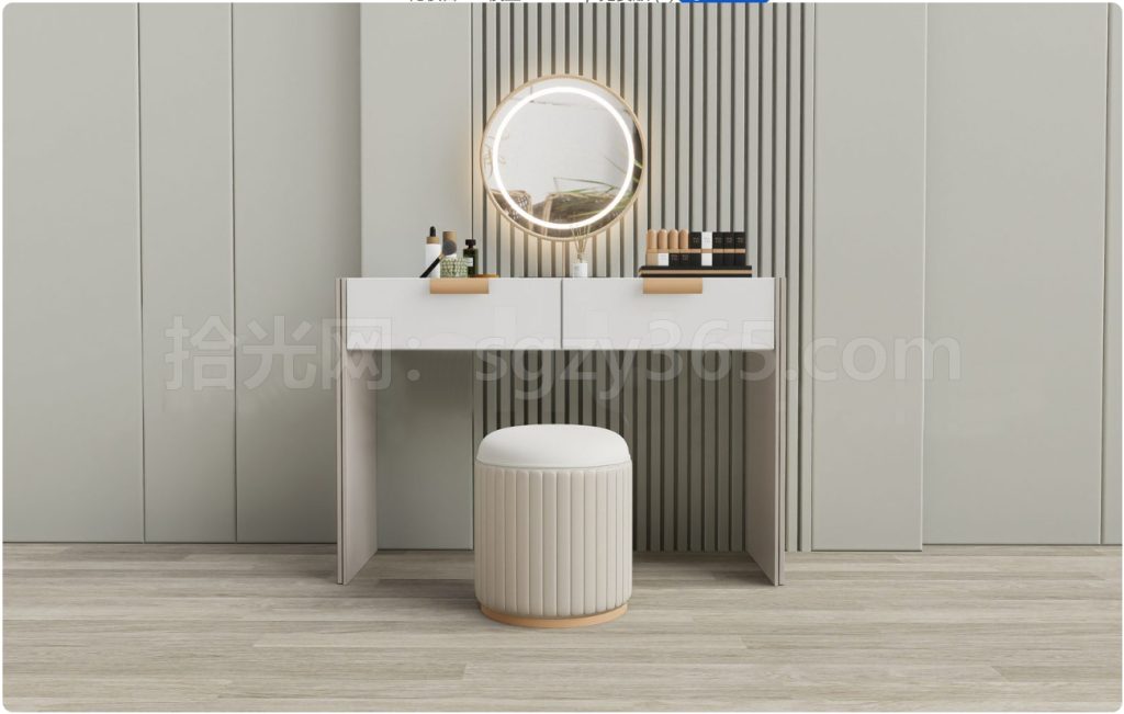 图片[1]-27314.SketchUp化妆台 梳妆台 3D 模型
