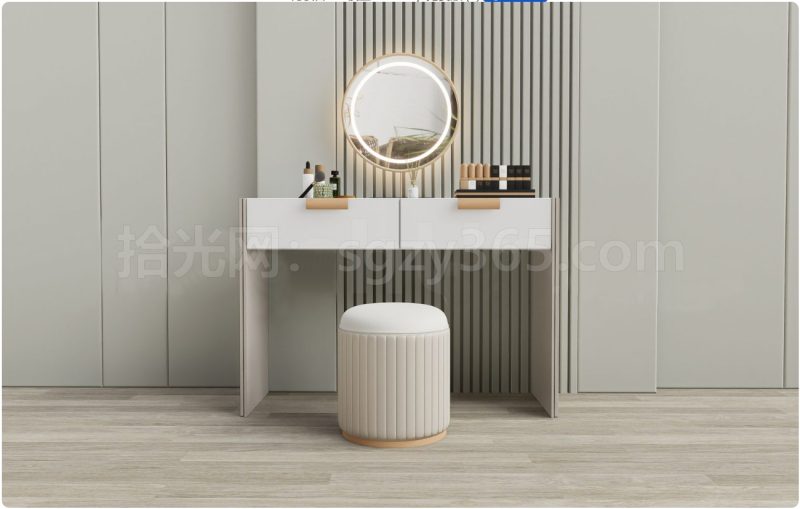 27314.SketchUp化妆台 梳妆台 化妆桌 3D 模型-拾光资源网丨专注素材资源|软件|软件插件|软件问题|软件教程|Adobe软件|免费下载