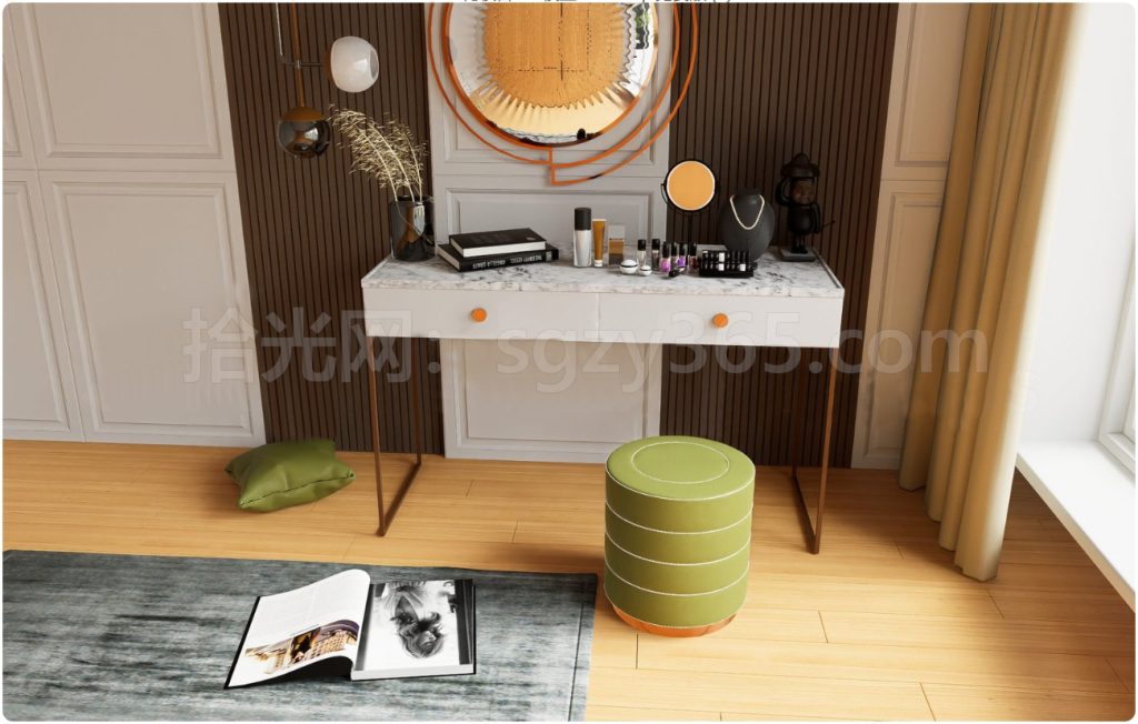 图片[2]-27320.SketchUp化妆台 梳妆台 化妆桌 3D 模型