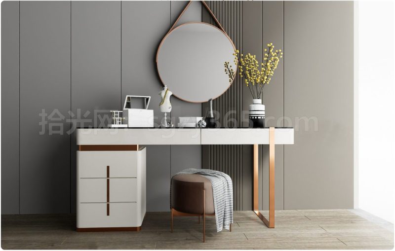 27322.SketchUp化妆台 梳妆台 化妆桌 3D 模型