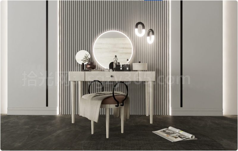 27324.SketchUp化妆台 梳妆台 化妆桌 3D 模型