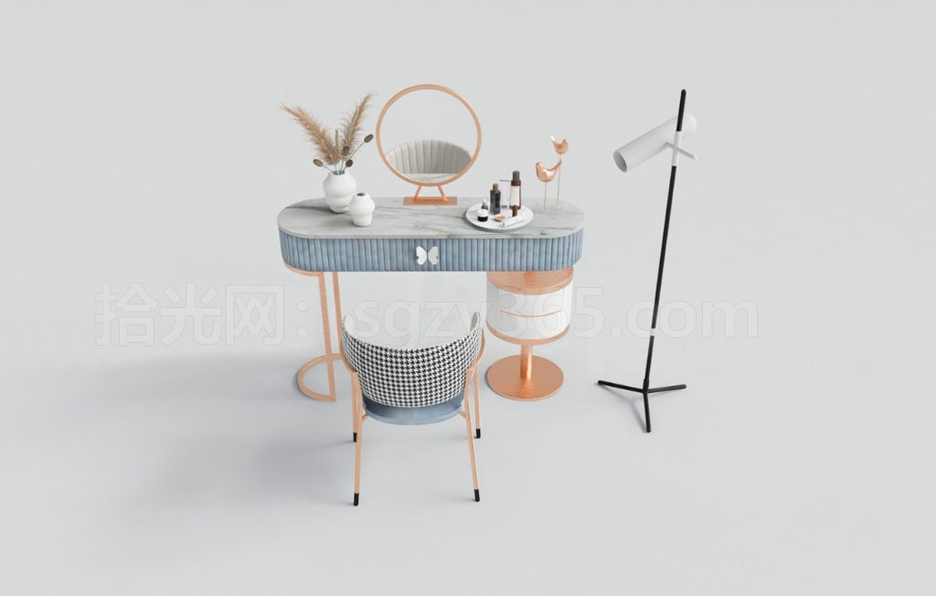 图片[2]-27327.SketchUp化妆台 梳妆台 化妆桌 3D 模