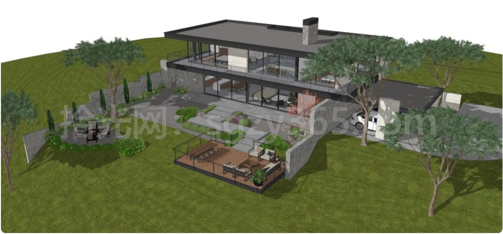 图片[2]-18002.SketchUp 别墅外观场景模型-拾光资源网丨专注素材资源|软件|软件插件|软件问题|软件教程|Adobe软件|免费下载