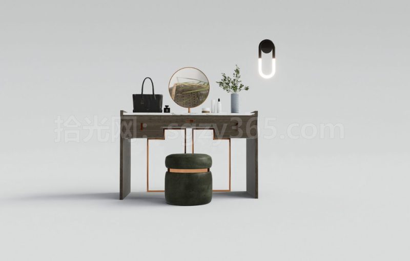 27329.SketchUp化妆台 梳妆台 化妆桌 3D 模型-拾光资源网丨专注素材资源|软件|软件插件|软件问题|软件教程|Adobe软件|免费下载