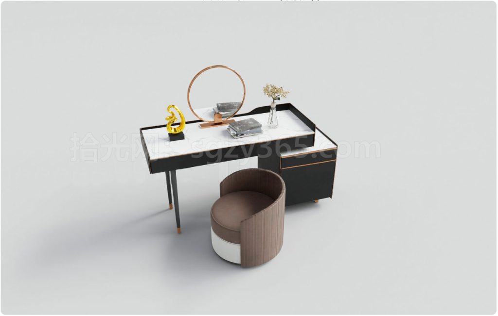 图片[2]-27332.SketchUp化妆台 梳妆台 化妆桌 3D 模型