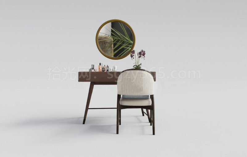 27333.SketchUp化妆台 梳妆台 化妆桌 3D 模型-拾光资源网丨专注素材资源|软件|软件插件|软件问题|软件教程|Adobe软件|免费下载