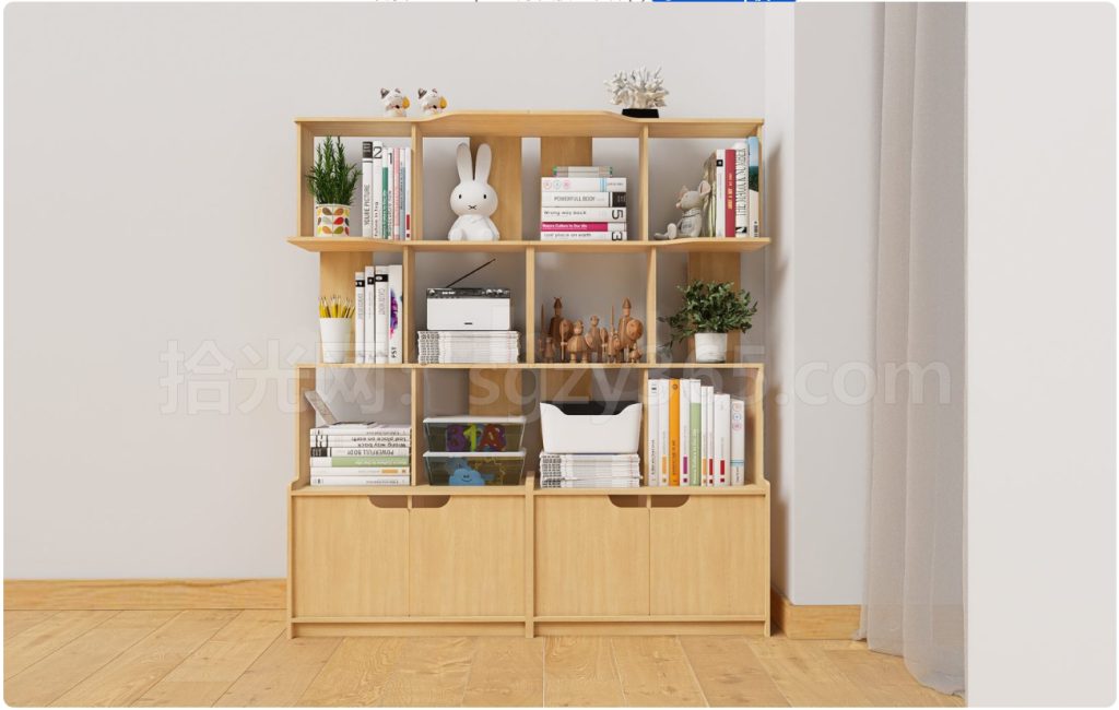 图片[1]-19334.SketchUp 儿童家具套装 多功能书架 3D 模型