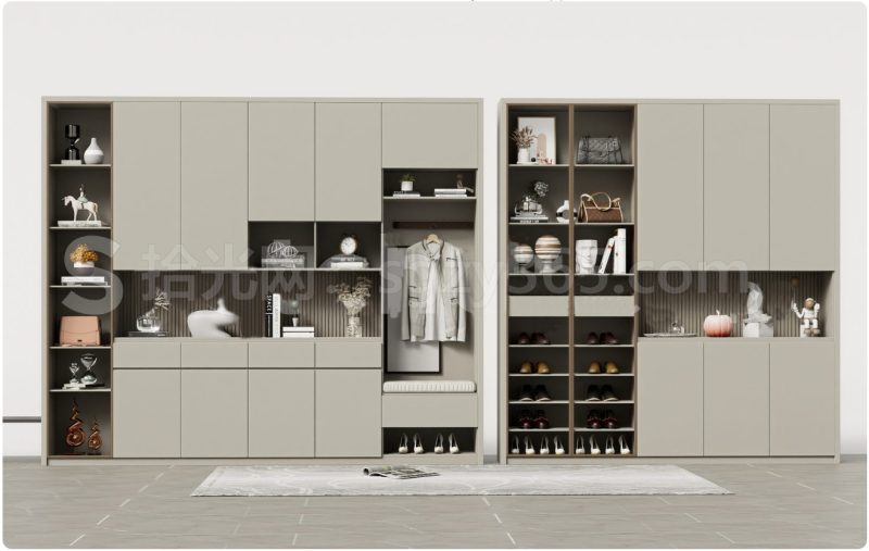 26330.SketchUp 鞋柜组合套 3D 模型-拾光资源网丨专注素材资源|软件|软件插件|软件问题|软件教程|Adobe软件|免费下载