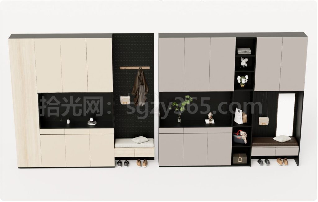 图片[2]-26331.SketchUp 鞋柜组合套 3D 模型