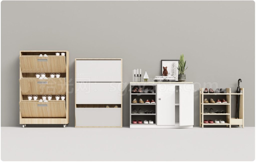 图片[1]-26332.SketchUp 鞋柜组合套 3D 模型