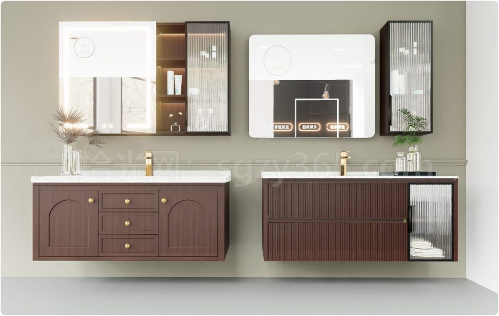 图片[1]-17326.SketchUp洗手盆 台盆 洗脸盆 浴室柜柜组合 3D 模型