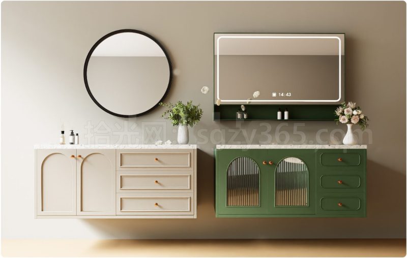 17333.SketchUp洗手盆 台盆 洗脸盆 浴室柜柜组合 3D 模型-拾光资源网丨专注素材资源|软件|软件插件|软件问题|软件教程|Adobe软件|免费下载