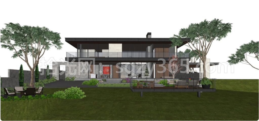 图片[3]-18002.SketchUp 别墅外观场景模型-拾光资源网丨专注素材资源|软件|软件插件|软件问题|软件教程|Adobe软件|免费下载