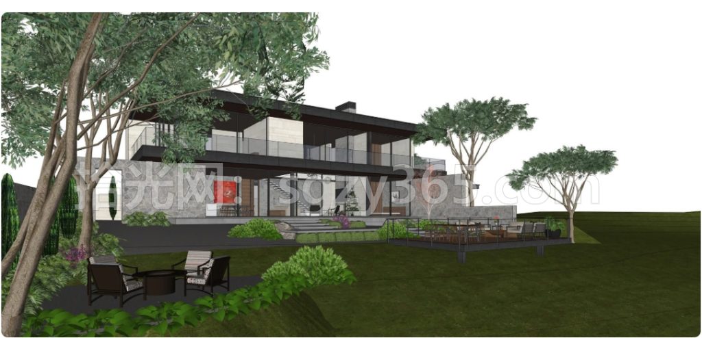 图片[4]-18002.SketchUp 别墅外观场景模型-拾光资源网丨专注素材资源|软件|软件插件|软件问题|软件教程|Adobe软件|免费下载