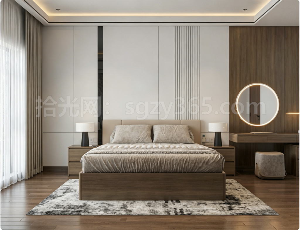 图片[1]|18004.SketchUp 卧室室内模型 SU模型 3D模型|拾光资源网｜SU 模型_3D 室内软装模型_草图大师设计素材各类软件下载站