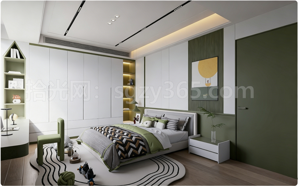 图片[1]|18008.SketchUp 女孩卧室室内模型 SU模型 3D模型|拾光资源网｜SU 模型_3D 室内软装模型_草图大师设计素材各类软件下载站