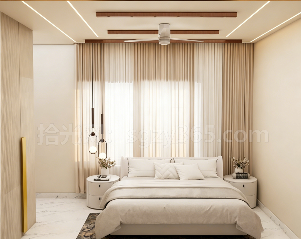 图片[1]|18014.SketchUp 卧室室内模型 SU模型 3D模型|拾光资源网｜SU 模型_3D 室内软装模型_草图大师设计素材各类软件下载站