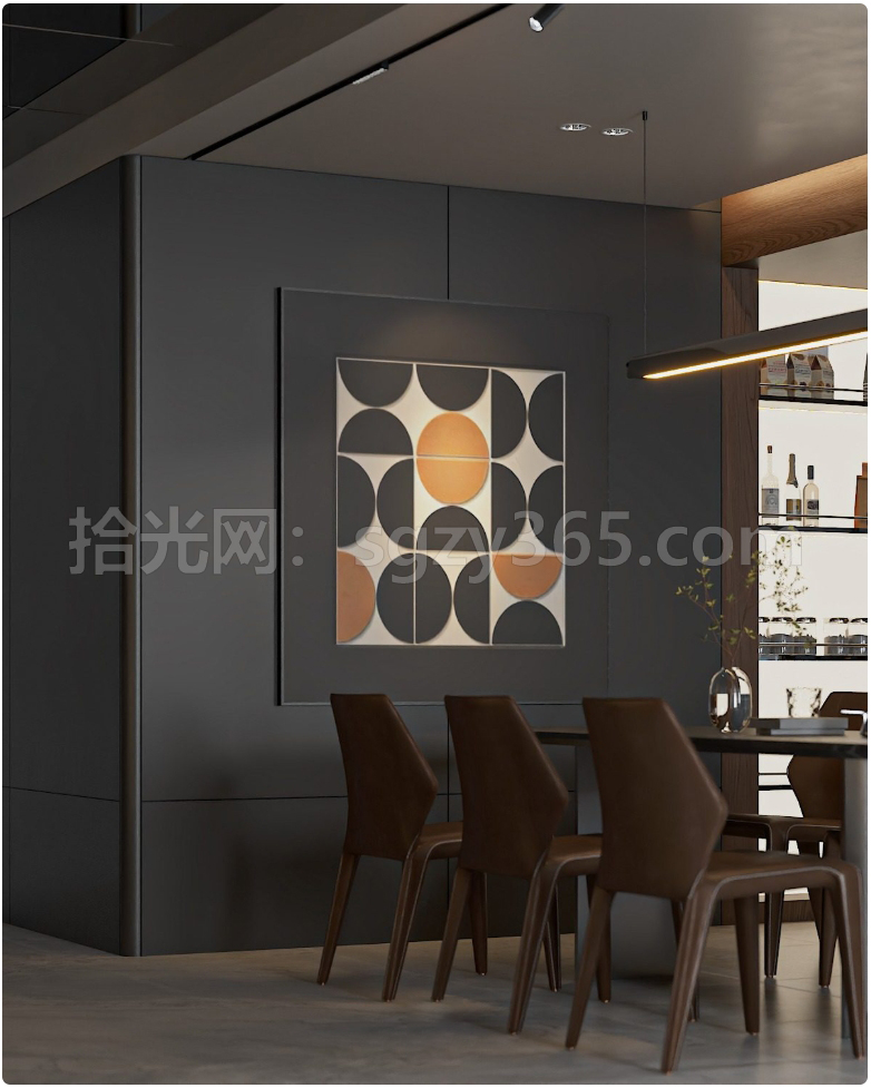 图片[11]|18006.SketchUp 客厅-厨房室内模型 SU模型 3D模型|拾光资源网｜SU 模型_3D 室内软装模型_草图大师设计素材各类软件下载站