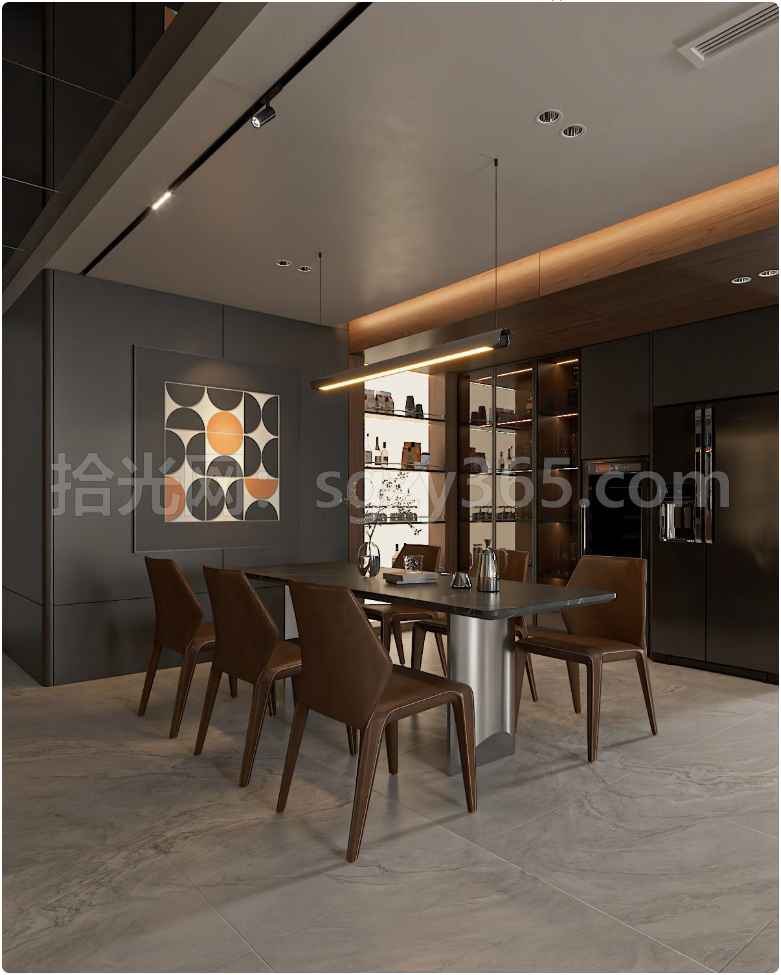 图片[15]|18006.SketchUp 客厅-厨房室内模型 SU模型 3D模型|拾光资源网｜SU 模型_3D 室内软装模型_草图大师设计素材各类软件下载站