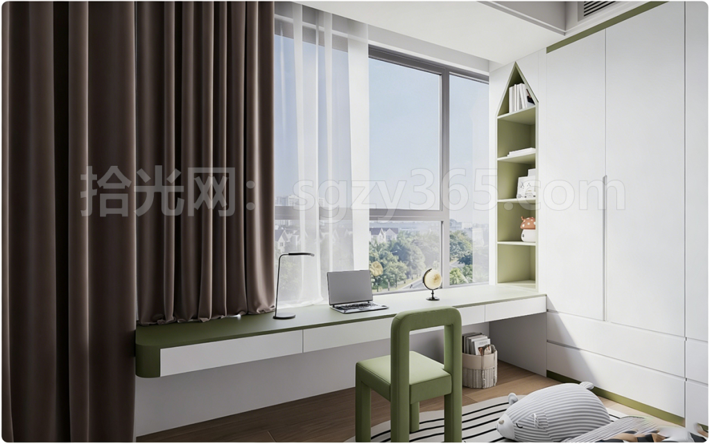 图片[4]|18008.SketchUp 女孩卧室室内模型 SU模型 3D模型|拾光资源网｜SU 模型_3D 室内软装模型_草图大师设计素材各类软件下载站